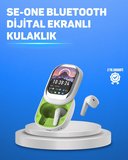 Şık Tasarımlı Siyah Beyaz Kablosuz Kulaklık Çoklu Dil Destekli