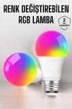 Renk Değiştirebilen RGB Işıklı Led Ampul A+Enerji 15 Watt Led Işık