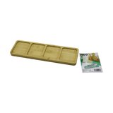 Dikdörtgen 4 Bölmeli Ahşap Bambu Servis Sunum Tepsi - Tahtası Mini Tepsi 33 X 10 X 1.4CM