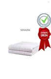 Sinada Ağırlıklı Battaniye Tek kişilik Yorgan 3 Kg Beyaz 104x152 %100 Yün Dolgulu  4 Mevsim Kullanılabilir
