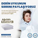 Sinada Ağırlıklı Battaniye Tek Kişilik Yorgan 4 Kg Mavi 155x215 %100 Pamuk 4 Mevsim Kullanılabilir