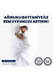 Ağırlıklı Battaniye Tek Kişilik Yorgan 6 Kg Mavi 155x215 %100 Pamuk 4 Mevsim Kullanılabilir