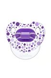Wee Baby 838 Şeffaf Desenli Damaklı Emzik 18+ Ay (3 No) Mor