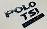 VW POLO 2010 - 2017 TSİ KROM BLUEMOTİON ARKA BAGAJ YAZISI SET