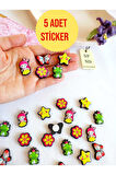 5 ADET STİCKER 3D YAPIŞKANLI MATARA STİCKER HEDİYE OYUNCAK DESENLİ RESİMDEKİLER GELİR