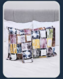 Patchwork Dijital Suluboya Desenli Yastık Kılıfı | 2 Adet | 50 x 70