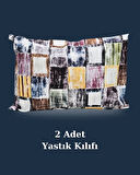 Patchwork Dijital Suluboya Desenli Yastık Kılıfı | 2 Adet | 50 x 70