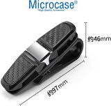 Microcase Universal Oto Güneş Gözlük Tutucu Askılık 360 Döner Başlık 2in1 - AL5239