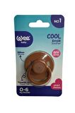 Wee Baby Cool Yuvarlak Uçlu Emzik 0-6 Ay No:1 Kahverengi K:363
