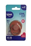 Wee Baby Cool Yuvarlak Uçlu Emzik 6-18 Ay No:2 Koyu Turuncu K:364