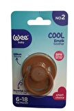Wee Baby Cool Yuvarlak Uçlu Emzik 6-18 Ay No:2 Kahverengi K:364
