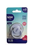 Wee Baby Pure Yuvarlak Uçlu Emzik 6-18 Ay No:2 Lila K:699