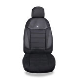 Citroen C2 Araçlara Uyumlu Oto Koltuk Kılıfı Seti - Yıldız Serisi Siyah