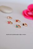 Halka Model Mavi Renk Mini Yıldızlı Tragus Piercing Helix
