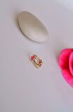 Halka Model Pembe Renk Mini Yıldızlı Tragus Piercing Helix