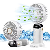 Mini El Fanı 5 Kademeli Dijital Led Göstergeli Boyun Askılı Mini Klima Vantilatör