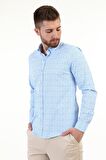 Erkek Kuş Desenli Slimfit Gömlek