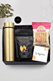 500 ML Gold Dereceli Termos & Patiswiss Bitter Portakal Dilimi & Colombian Filtre Kahve Hediye Seti