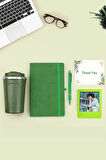 Yeşil Defter & Çelik Termos & Yeşil Tükenmez Kalem & Instagram Çerçeve Hediye Seti