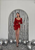Yonca Moda Evi Nico Pul Payet Elbise
