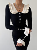 Yonca Moda Evi Sura Bebe Yaka Elbise