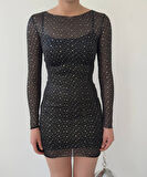 Yonca Moda Evi Boxe Simli Elbise