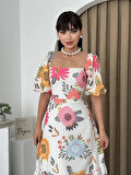 Yonca Moda Evi Weimar Keten Elbise