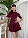 Yonca Moda Evi Crem Pliseli Elbise