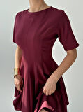 Yonca Moda Evi Crem Pliseli Elbise