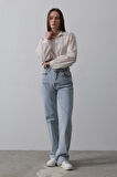 Yonca Moda Evi Düz Kesim Denim - Mavi