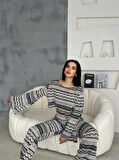 Yonca Moda Evi FİLE DANTEL BLUZ - YIRTMAÇLI PANTOLON TAKIM - Bej