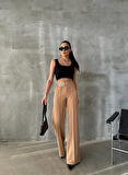 Yonca Moda Evi DREAMS ETİKETLİ PALAZZO PANTOLON - Bej