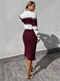 Yonca Moda Evi Kadın Uzun Kollu Triko Etekli Takım
