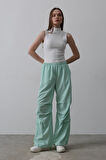 Yonca Moda Evi Paraşüt Cargo Pantolon - Mint