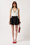 Yonca Moda Evi Balon Detay Mini Etek