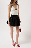 Yonca Moda Evi Balon Detay Mini Etek
