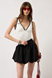 Yonca Moda Evi Balon Detay Mini Etek