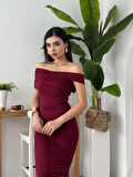 Yonca Moda Evi Dron Straplez Elbise