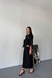 Yonca Moda Evi CROP CEKET - ETEK TAKIM - Siyah