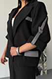 Yonca Moda Evi CROP CEKET - ETEK TAKIM - Siyah