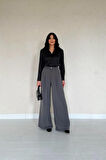 Yonca Moda Evi Füme Pileli Comfort Pantolon