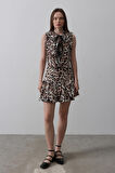 Yonca Moda Evi Leopar Desen Mini Etek - Leopar