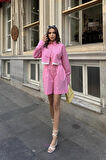 Yonca Moda Evi Urania Crop Şort Takım 9731-08