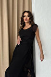 Yonca Moda Evi Archernar Şifon Tül Elbise 2704-8