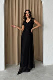 Yonca Moda Evi Archernar Şifon Tül Elbise 2704-8