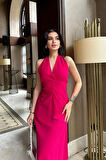 Yonca Moda Evi Ruby Sırt Dekoteli Elbise 2561-8