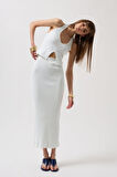 Yonca Moda Evi V Detay Dokulu Crop Bluz