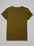 Yonca Moda Evi Kadın Kısa Kollu Kedi Ve Pati Baskılı Süprem T-shirt