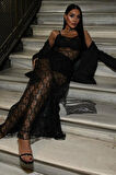 Yonca Moda Evi Full Dantel Askılı Elbise 2874