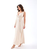 Yonca Moda Evi 7409 ELBİSE-BEJ